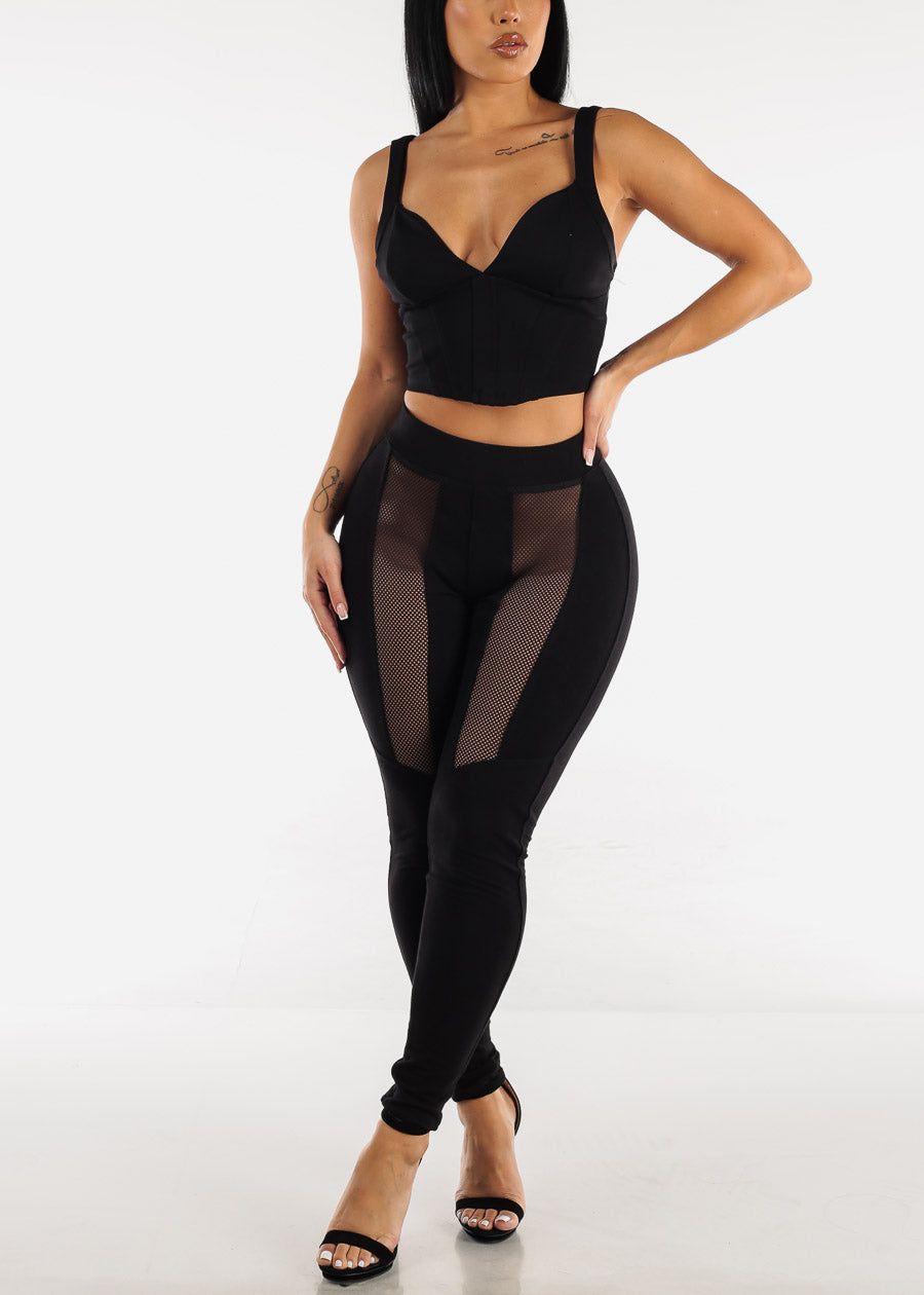 Sleeveless Black Bustier Crop Top sold by Moda product image thumbnail 5