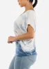 Short Dolman Sleeve Tie Dye Tunic Top Blue sold by Moda