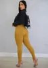 High Waisted Butt Lifting Jeggings Mustard sold by Moda