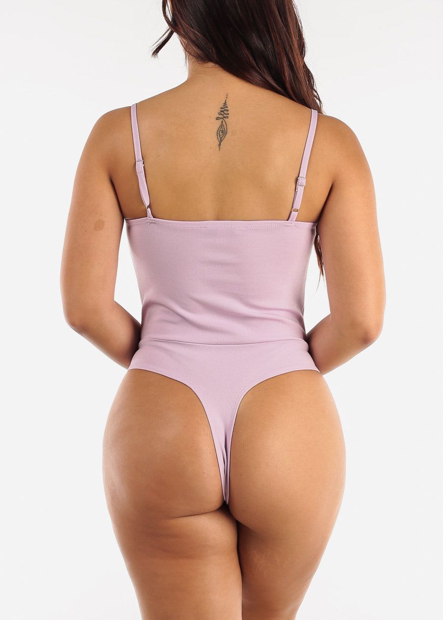 Sleeveless Lavender Thong Corset Bodysuit sold by Moda product image thumbnail 4