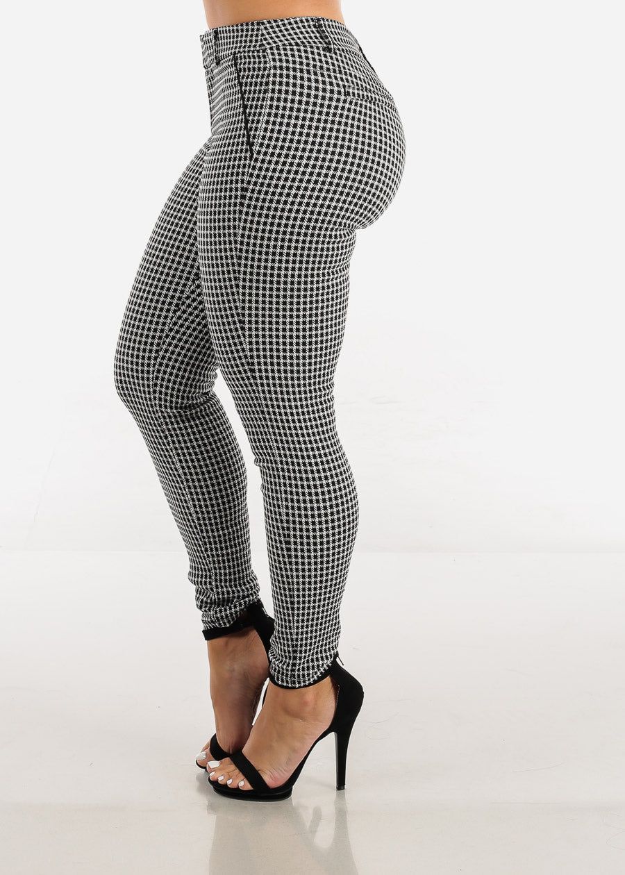 High Waisted Printed Skinny Pants B&W sold by Moda product image thumbnail 3
