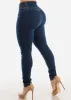 Super High Waisted Butt Lifting Skinny Jeans Dark Blue sold by Moda