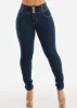Super High Waisted Butt Lifting Skinny Jeans Dark Blue sold by Moda