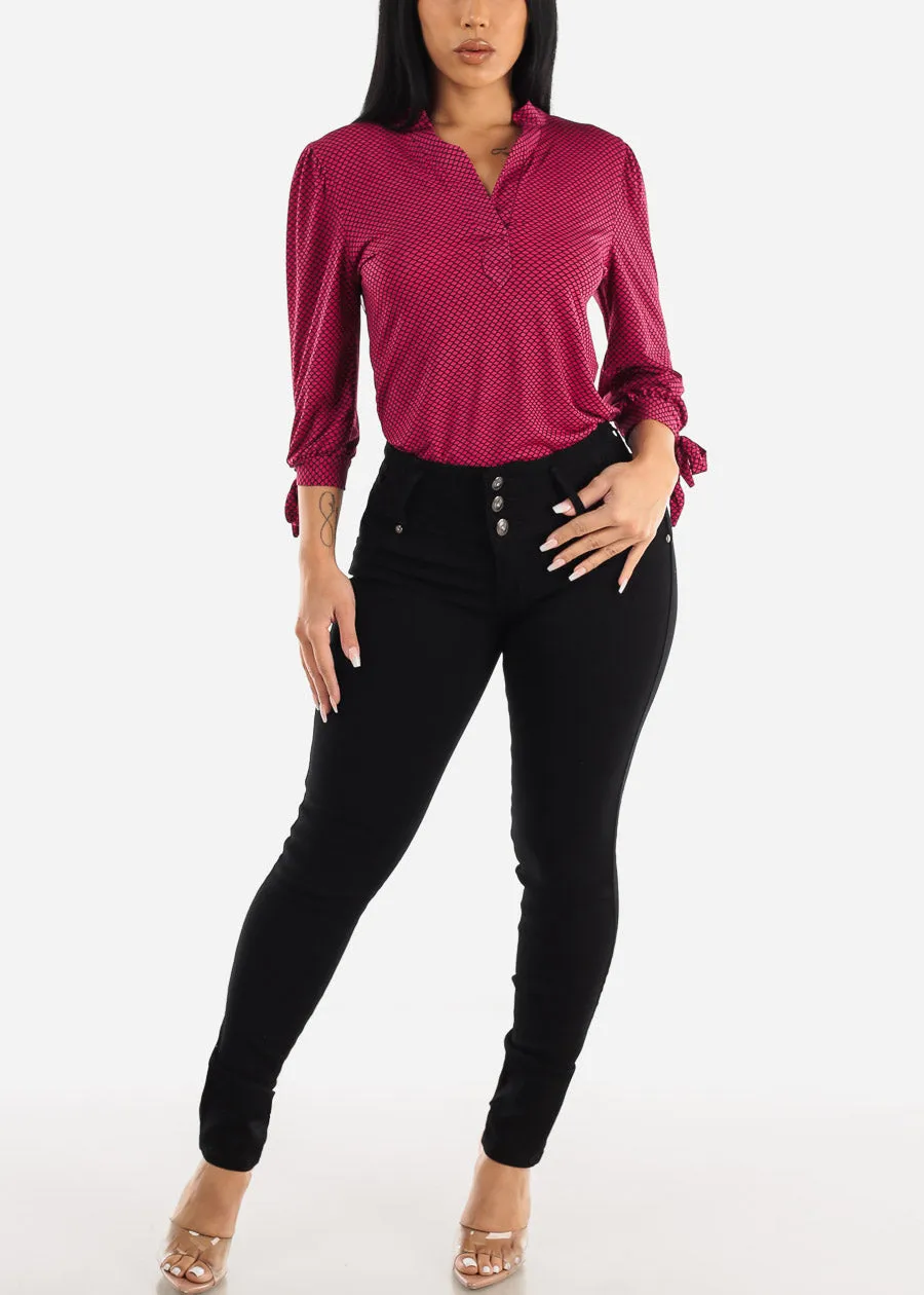 MX JEANS Butt Lifting Black Skinny Jeans w Rhinestone Pockets sold by Moda product image thumbnail 2