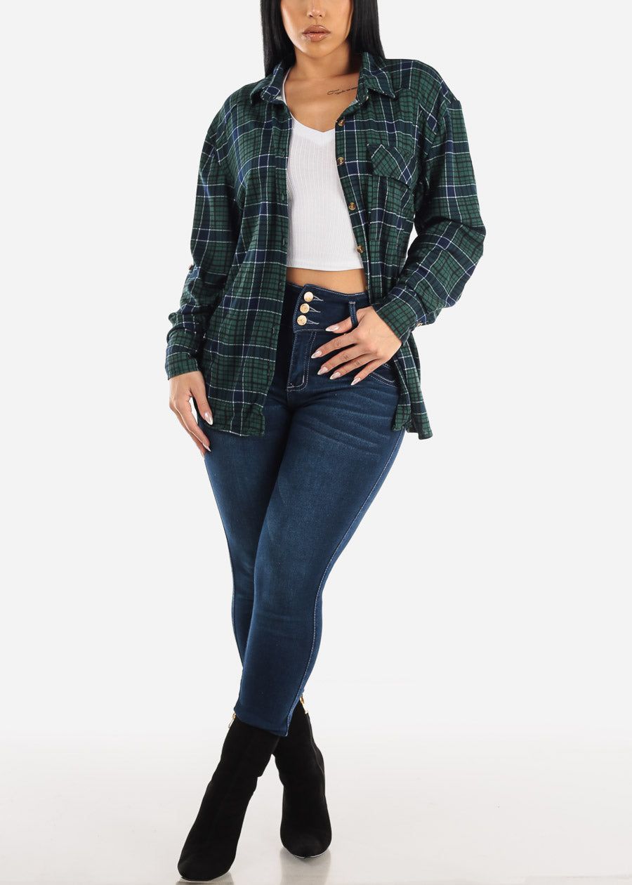 White Vneck Long Sleeve Ribbed Crop Top sold by Moda product image thumbnail 2