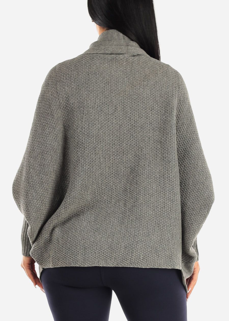 Long Dolman Sleeve Knit Cardigan Grey sold by Moda product image thumbnail 4