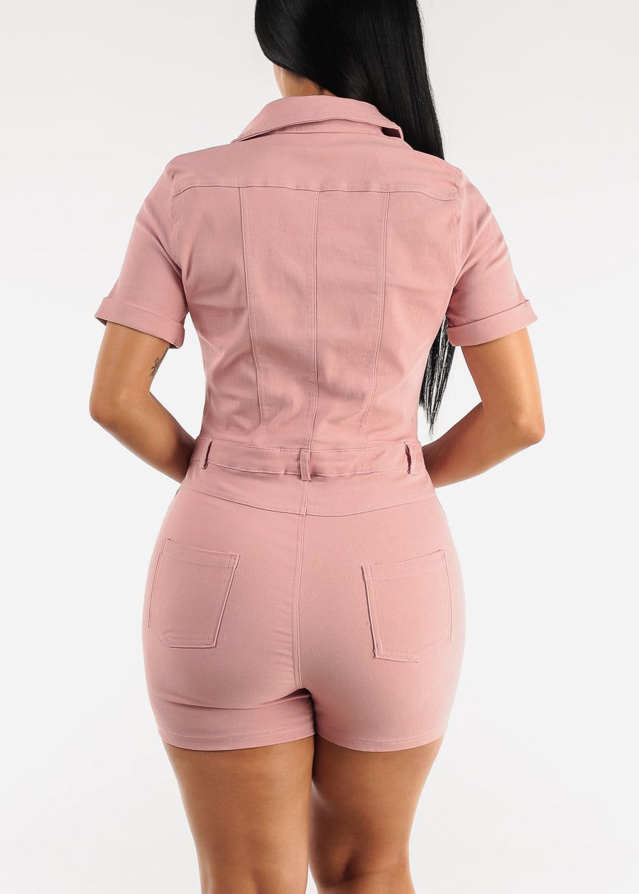Hyper Stretch Short Sleeve Romper Mauve sold by Moda product image thumbnail 4