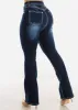 High Waisted Butt Lifting Bootcut Jeans Dark Blue sold by Moda