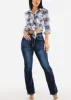 High Waisted Butt Lifting Bootcut Jeans Dark Blue sold by Moda