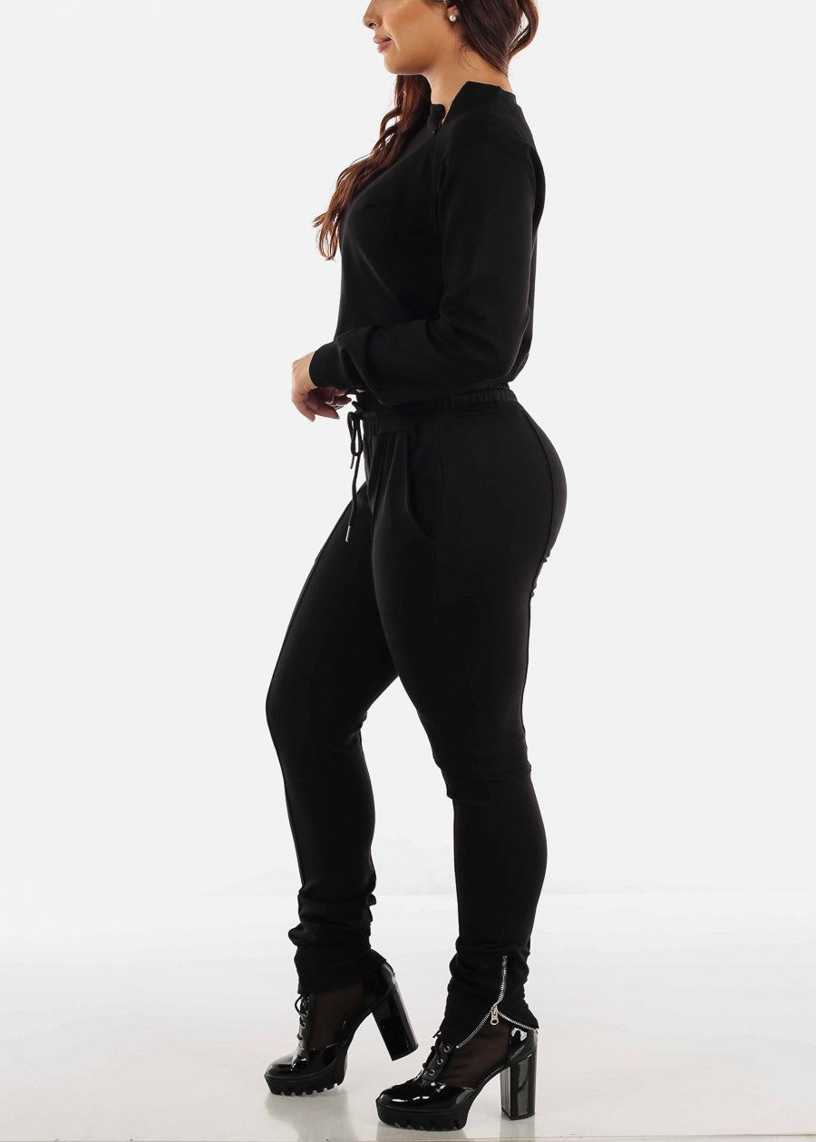 Black Tracksuit (2 PCE SET) sold by Moda product image thumbnail 2