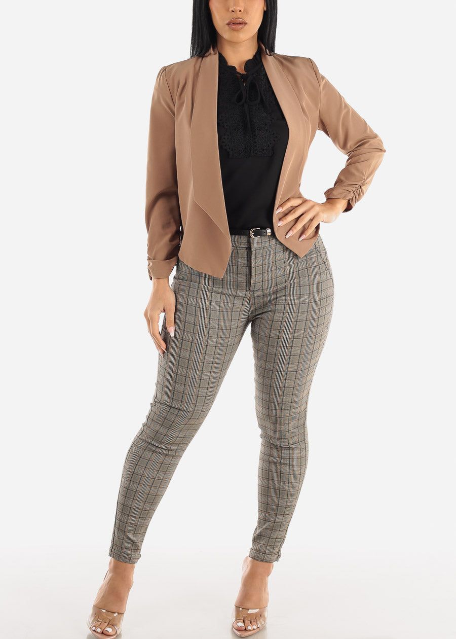 Black Short Sleeve Lace Trim Neck Tie Top sold by Moda product image thumbnail 2