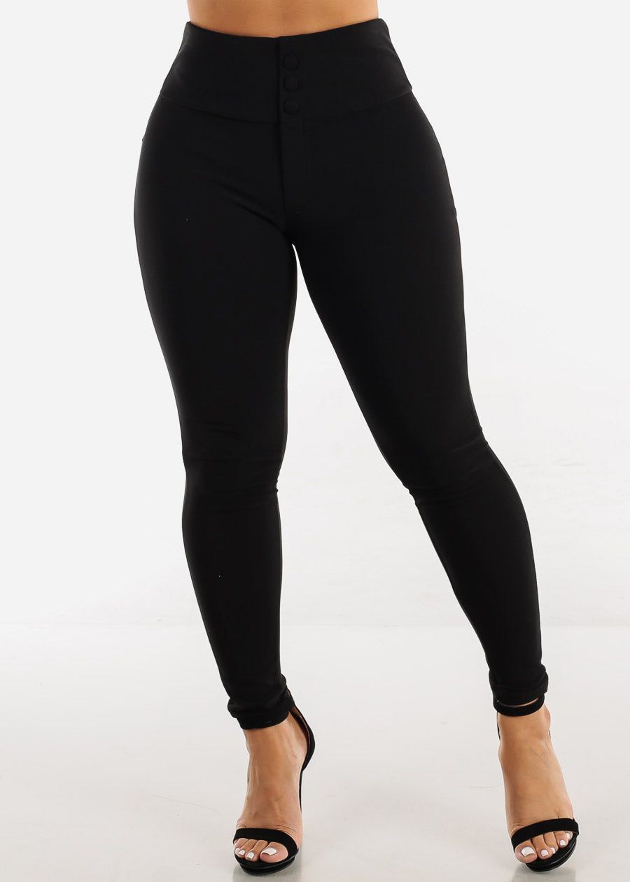 Super High Waisted Butt Lifting Black Skinny Pants sold by Moda product image thumbnail 3