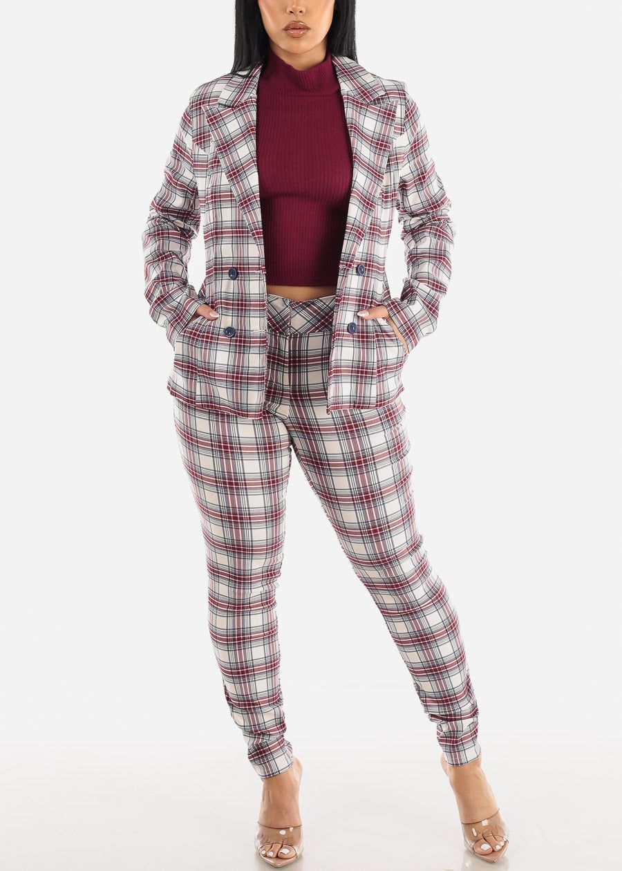 Long Sleeve Mock Neck Cropped Sweater Top Burgundy sold by Moda product image thumbnail 2