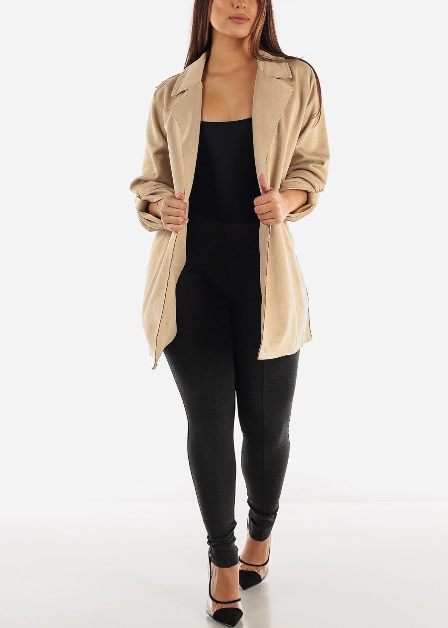 High Waisted Charcoal Skinny Pants w Zipper Detail sold by Moda product image thumbnail 2