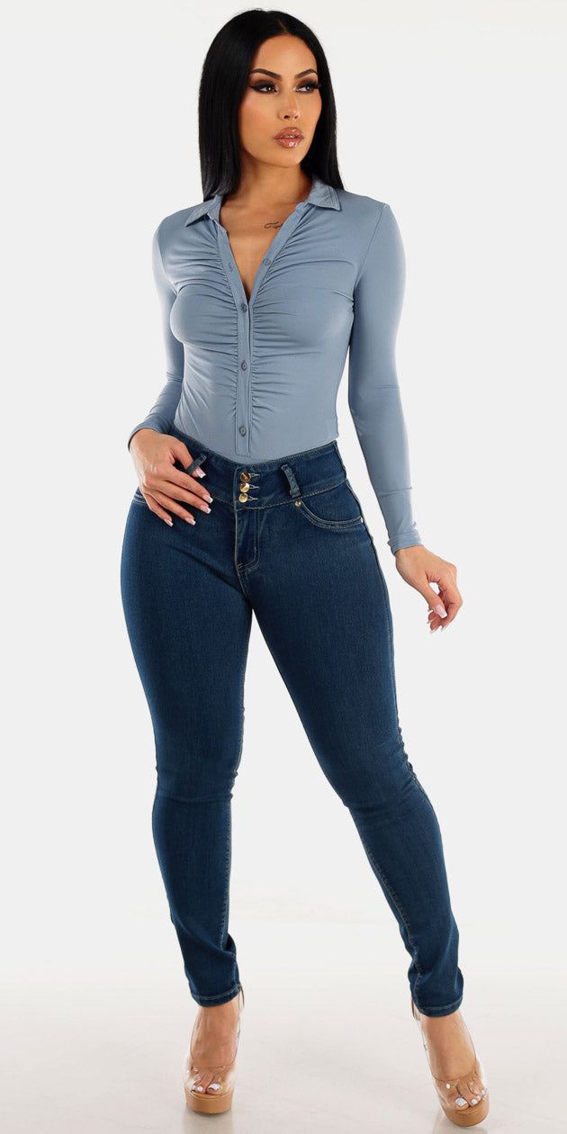 Dark Denim & Bodysuit Outfit sold by Moda