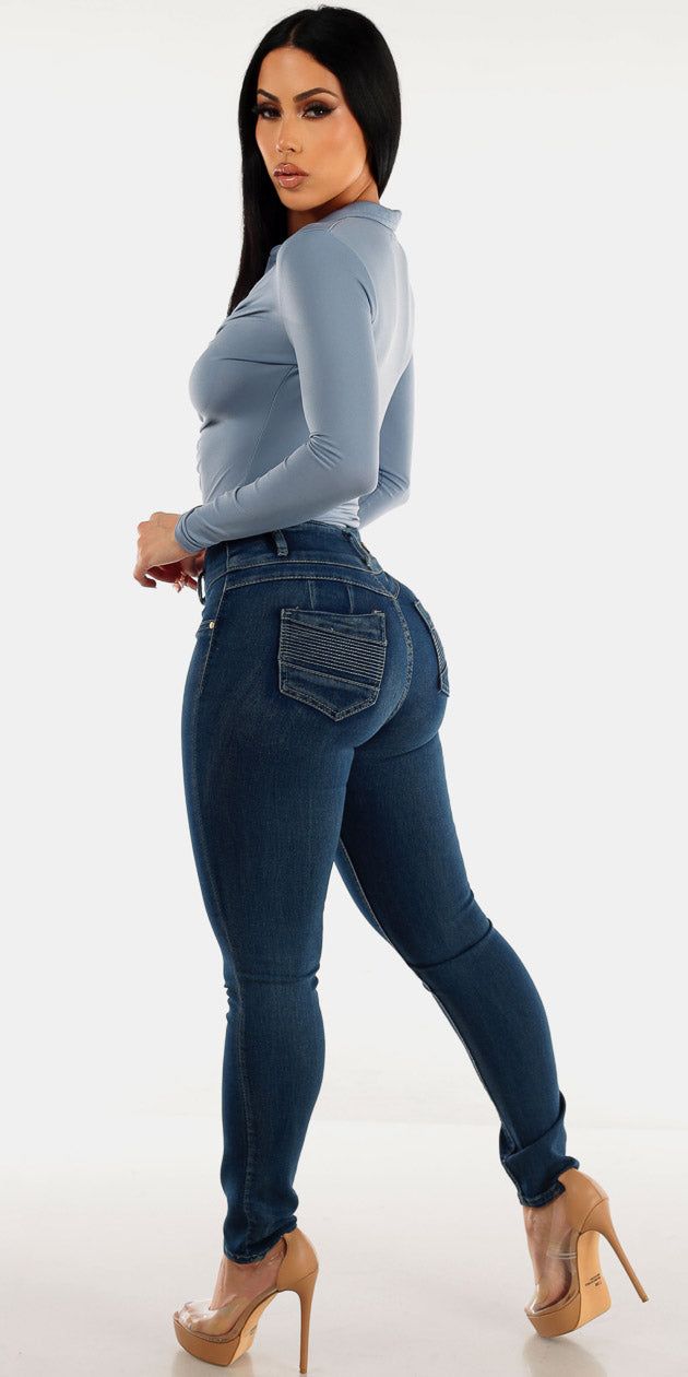 Dark Denim & Bodysuit Outfit sold by Moda product image thumbnail 2