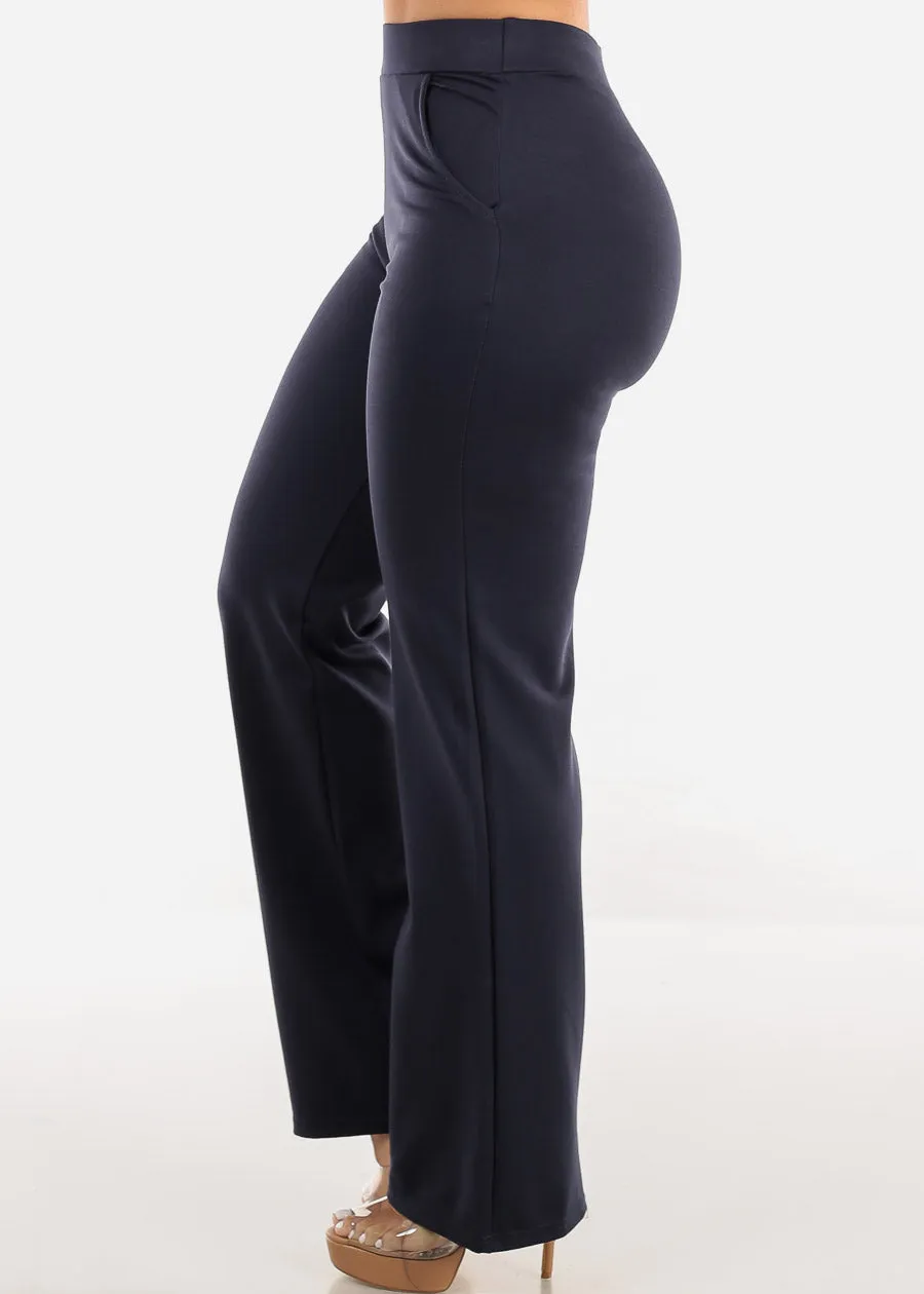 Super High Waisted Straight Dress Pants Navy sold by Moda product image thumbnail 3