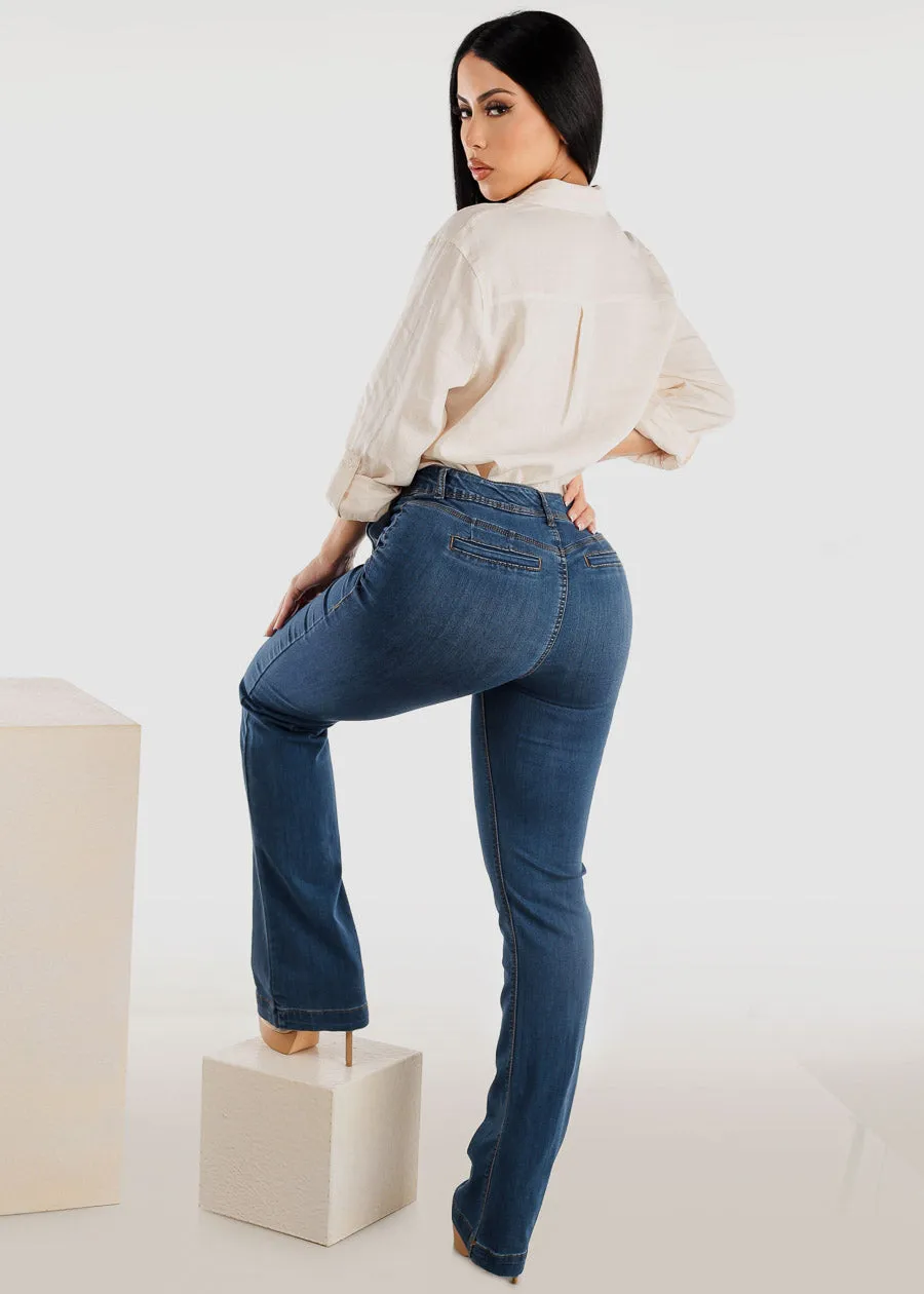 Super High Waisted Butt Lifting Bootcut Jeans Med Wash sold by Moda product image thumbnail 2