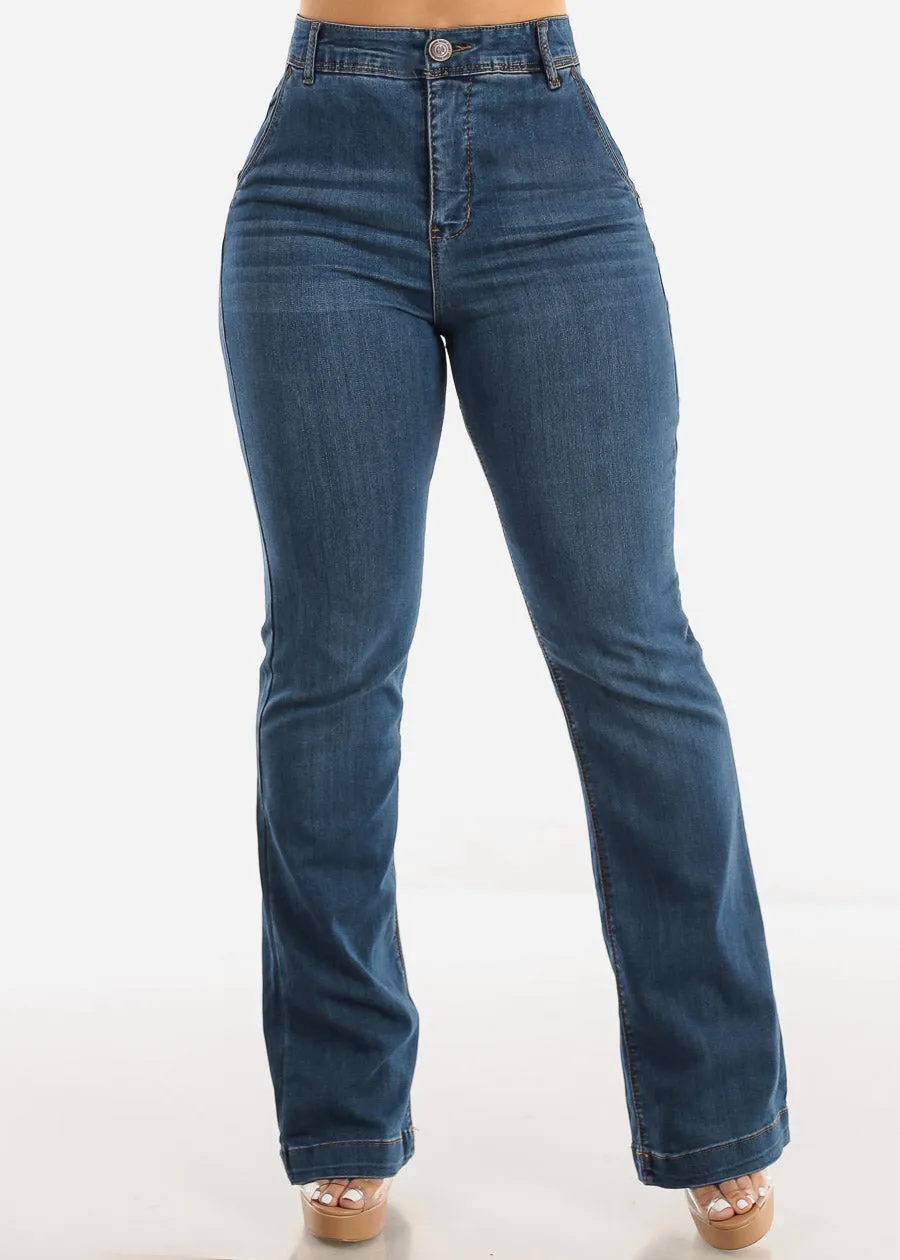 Super High Waisted Butt Lifting Bootcut Jeans Med Wash sold by Moda product image thumbnail 4