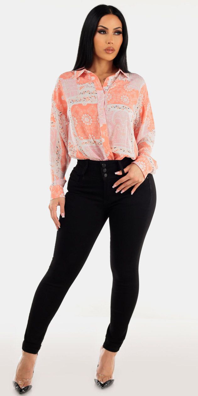 Pink Floral & Black Denim sold by Moda