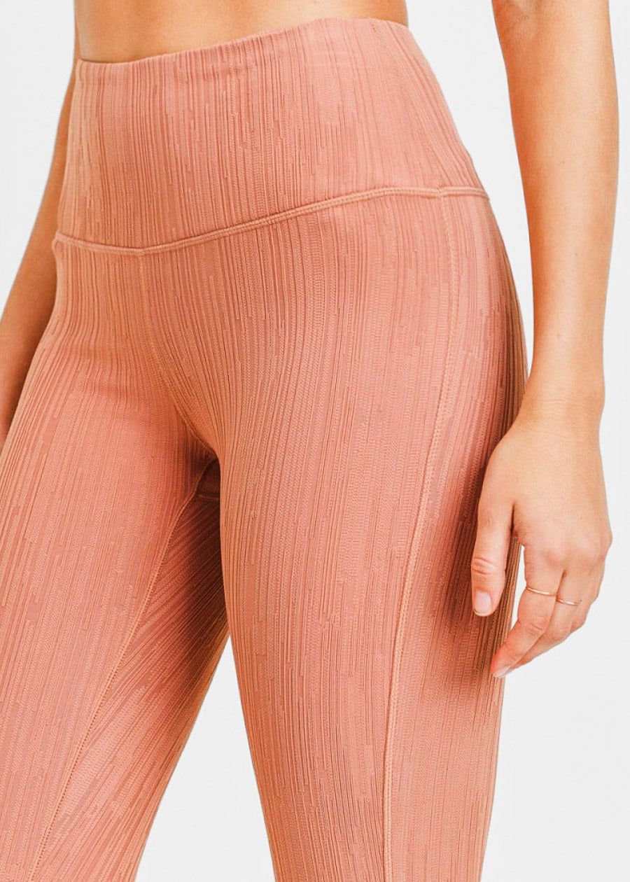 Textured High Waist Activewear Leggings Light Brown sold by Moda product image thumbnail 5