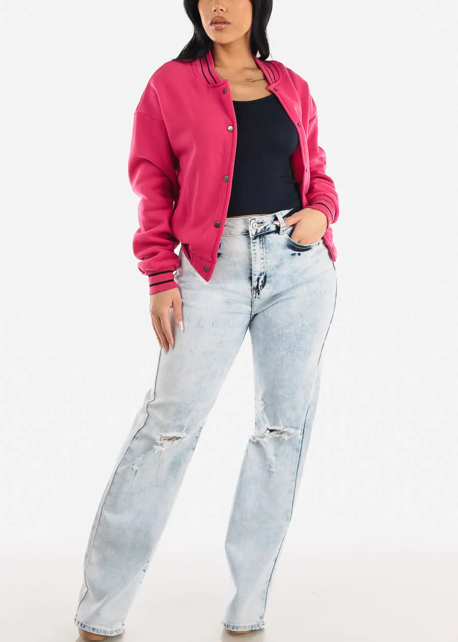 High Waist Ripped Acid Wash Wide Leg Straight Denim Jeans sold by Moda product image thumbnail 5