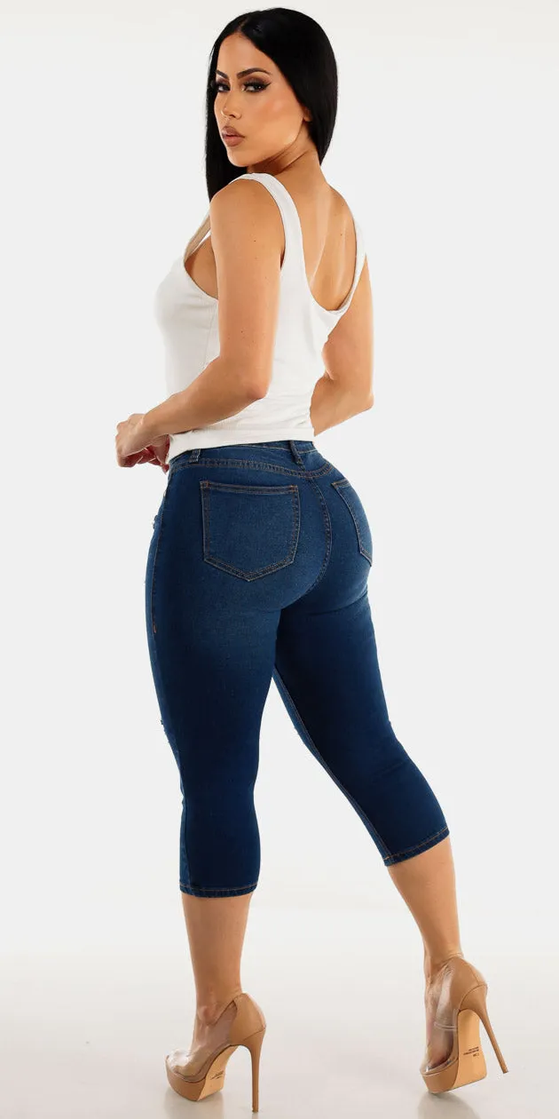 White Stretch Ripped Denim Set sold by Moda product image thumbnail 2