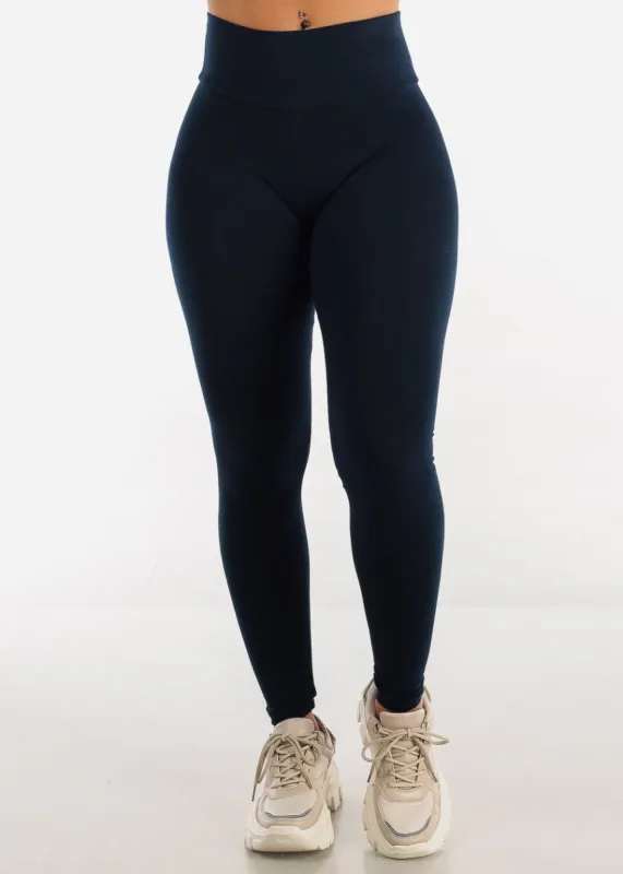 Activewear Pull On Navy Skinny Leggings sold by Moda