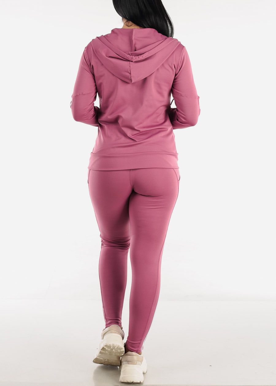 Mauve Activewear Jacket, Tank Top & Leggings (3 PCE SET) sold by Moda product image thumbnail 5