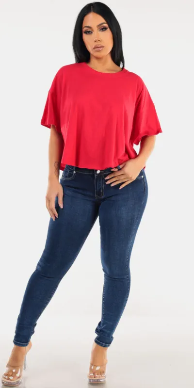 Red Butt Lift Denim Set sold by Moda