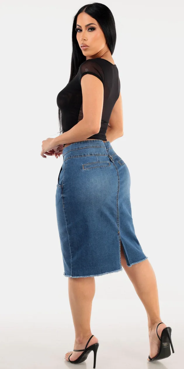Mesh Butt Lift Denim Pencil Look sold by Moda product image thumbnail 2