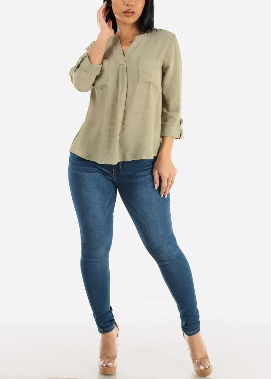 Classic High Waist Stretchy Whiskered Skinny Jeans sold by Moda product image thumbnail 2