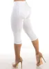 High Waisted White Butt Lift Denim Capris sold by Moda