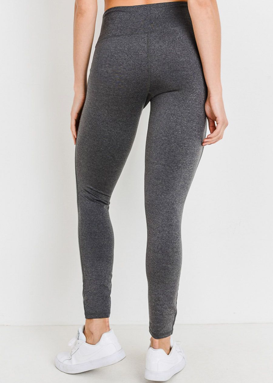 High Waisted High Stretch Activewear Leggings Dark Grey sold by Moda product image thumbnail 2