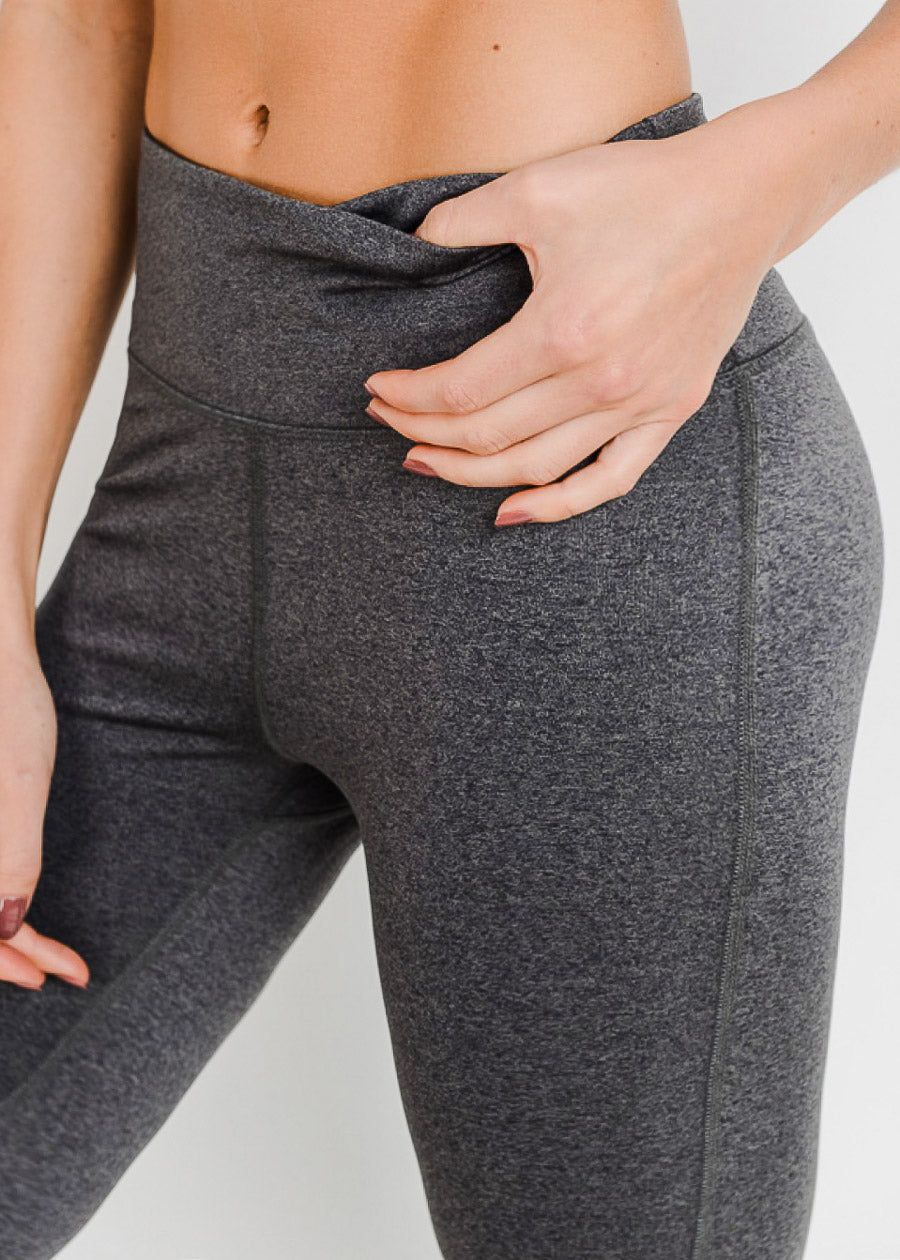 High Waisted High Stretch Activewear Leggings Dark Grey sold by Moda product image thumbnail 3