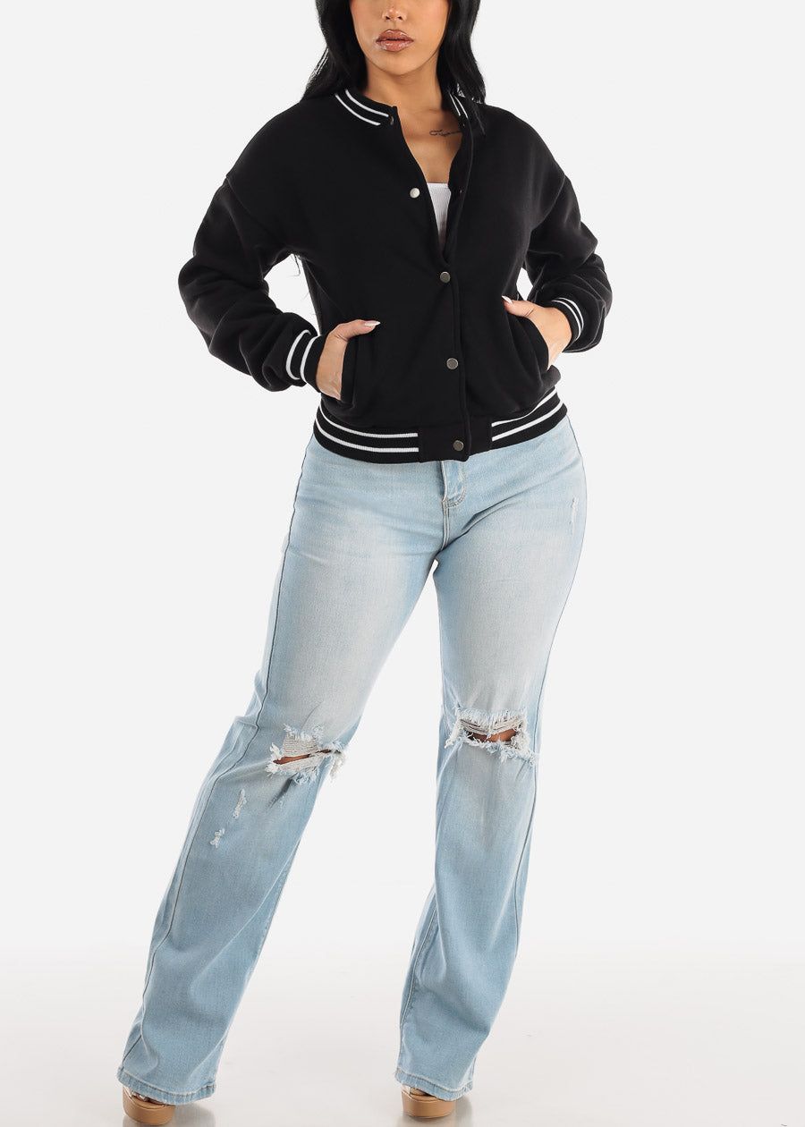 High Waist Ripped Wide Leg Straight Denim Jeans sold by Moda product image thumbnail 2