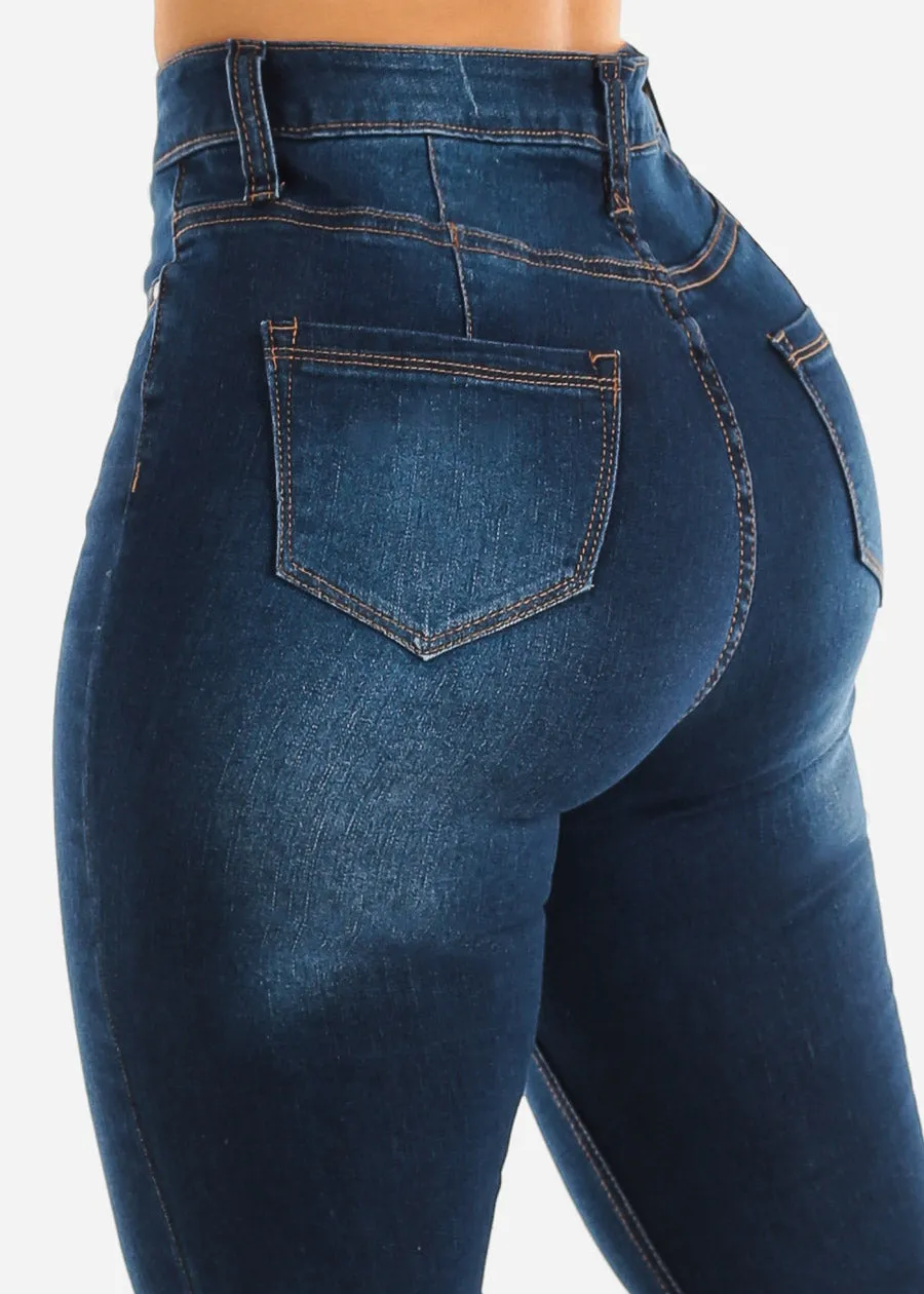 High Waist Butt Lifting Flared Bootcut Jeans Dark Wash sold by Moda product image thumbnail 5