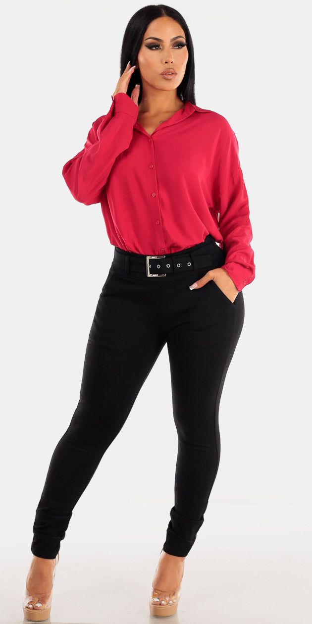 Belted Black Dressy Set sold by Moda