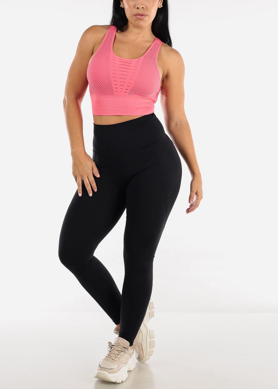 MONO B Black High Waisted Solid Workout Leggings sold by Moda product image thumbnail 2
