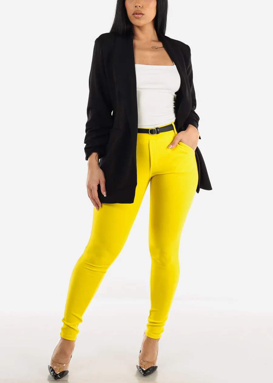 Black Quarter Sleeve Open Front Blazer sold by Moda product image thumbnail 2