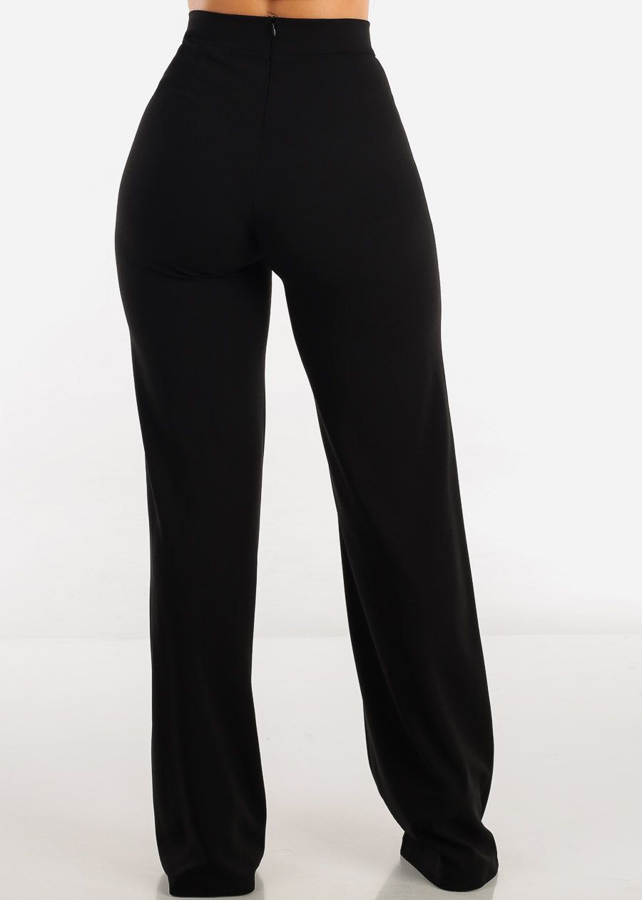 Black High Waist Wide Legged Dress Pants sold by Moda product image thumbnail 4