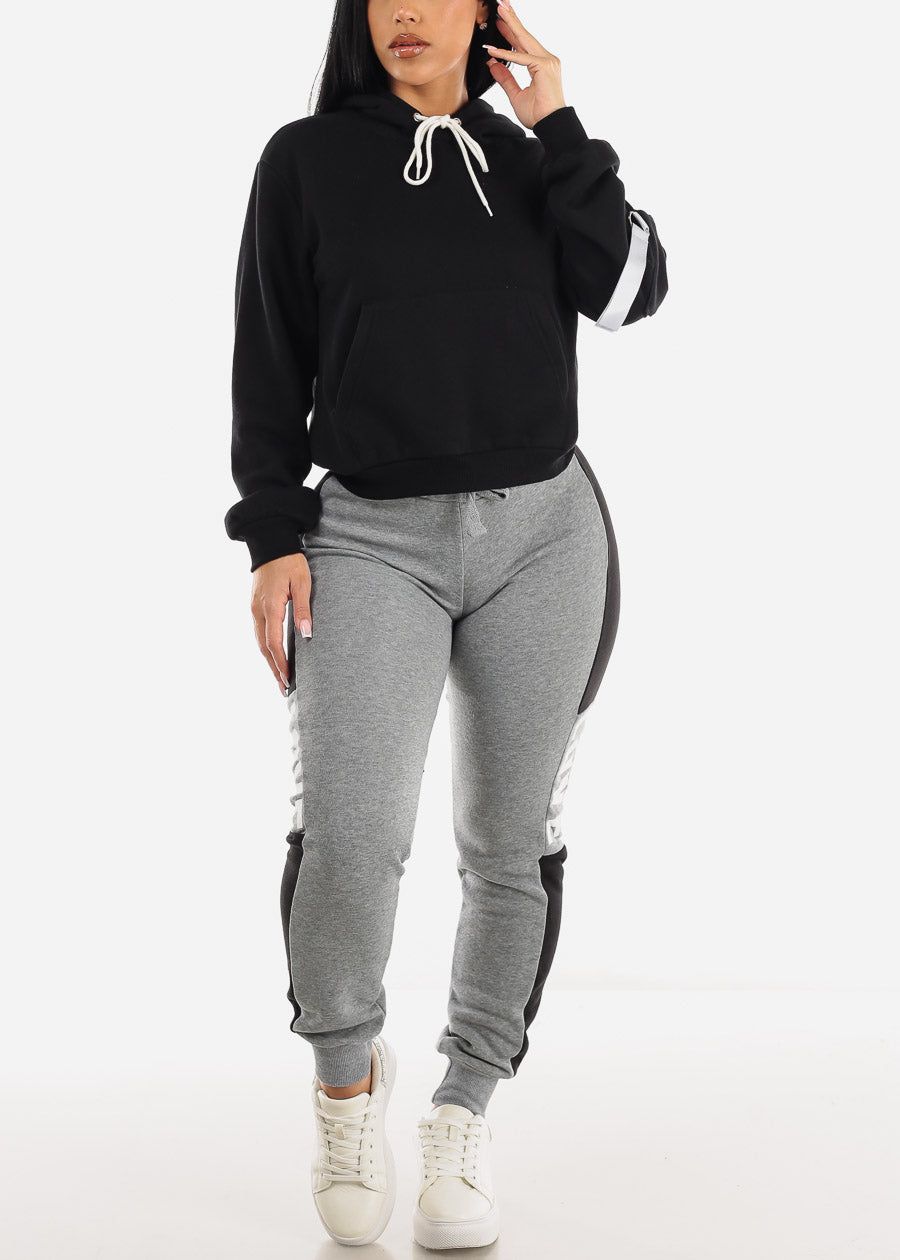 Fleece High Waist Jogger Sweatpants Grey "Love" sold by Moda product image thumbnail 2