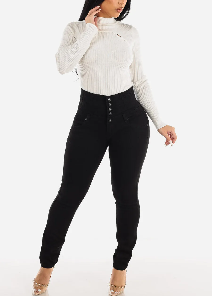 MX JEANS Black Ultra High Spandex Waist Levantacola Skinny Jeans sold by Moda product image thumbnail 2