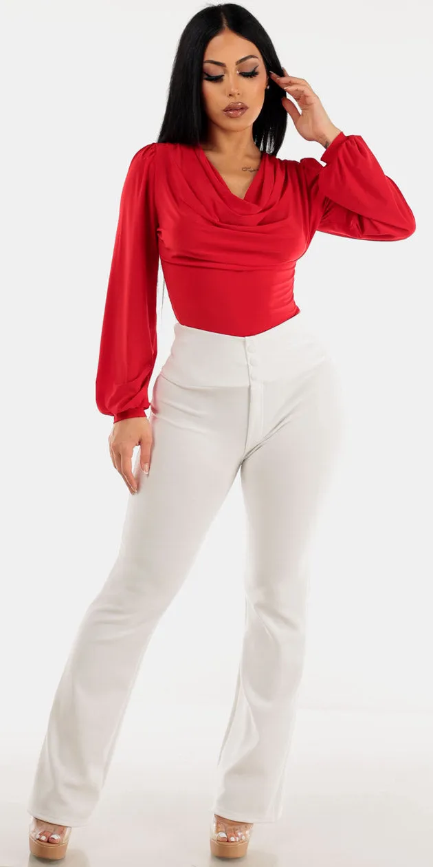 White Butt Lift Bootcut Outfit sold by Moda