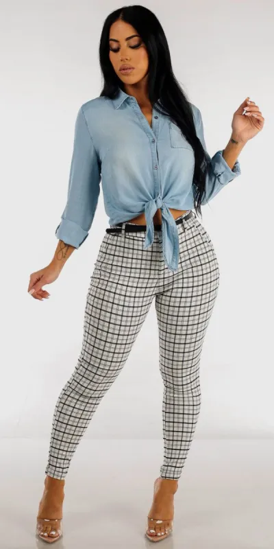 White Printed Skinny Denim Combo made by Moda