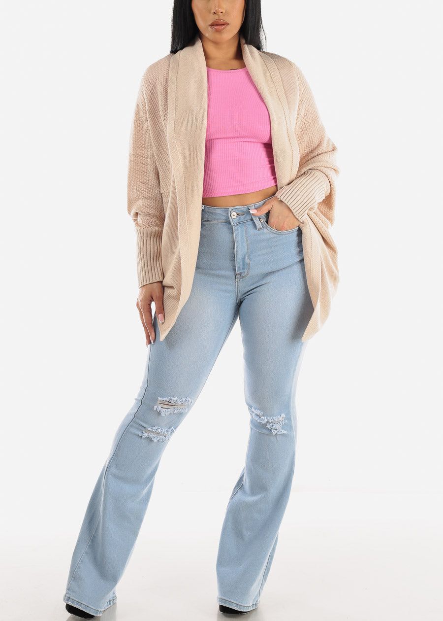 Ripped Light Blue High Waisted Flared Bell Bottom Jeans sold by Moda product image thumbnail 2