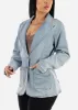 Long Sleeve Light Denim Blazer w Pockets sold by Moda