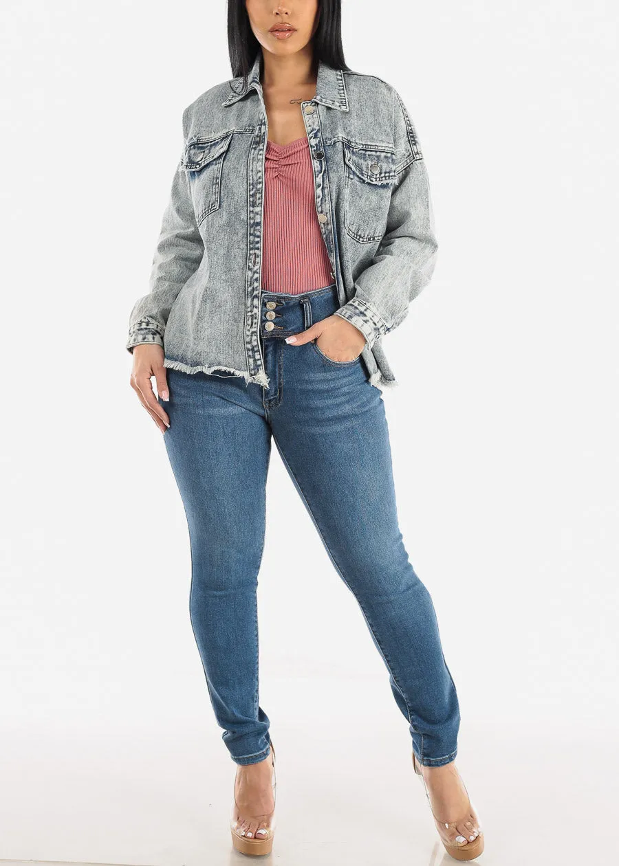 Super High Waist Butt Lifting Skinny Jeans Med Blue sold by Moda product image thumbnail 2