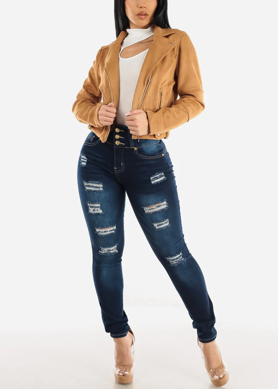 Distressed Butt Lift Levantacola Skinny Jeans w Pocket Design sold by Moda product image thumbnail 2