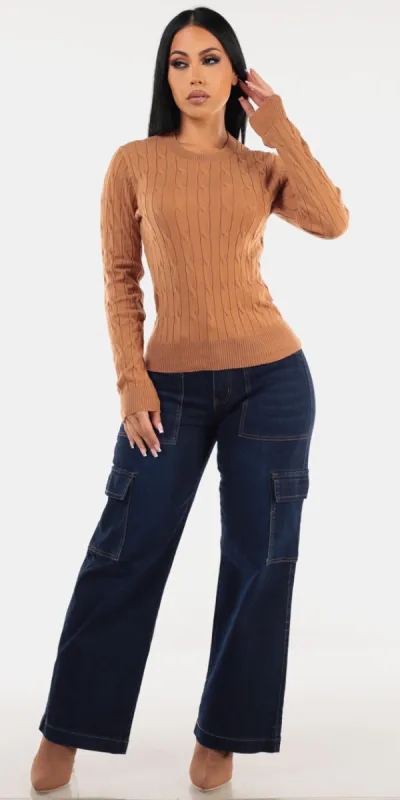 Khaki Butt Lift Denim Set sold by Moda